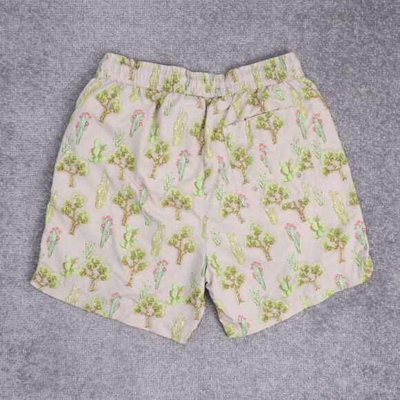 Forever 21 Cactus Desert Nature Medium Multicolor Lined Drawstring Swim Trucks - Picture 2 of 9